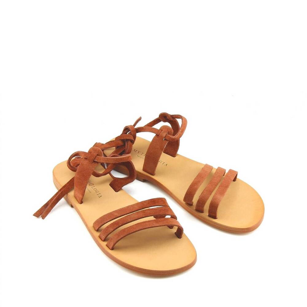 NEW MYTHOLOGIA women's artemis suede sandals in sand